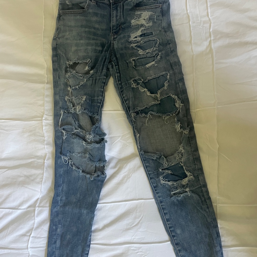 Distressed Blue Jeans for Women